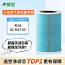 绿尘 适配小米米家（MI）空气净化器4 lite/AC-M17-SC过滤网滤芯除醛除霾PM2.5除异味二手烟