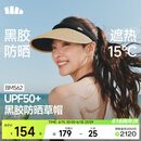 蕉下（beneunder）遮阳帽子草帽防晒帽女夏季防紫外线太阳帽空顶帽黑胶凉帽BM562