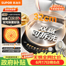 苏泊尔（SUPOR）电饼铛 0涂层不锈钢304 上下盘可拆洗 电饼档家用 煎饼锅烤肉锅 烙饼锅早餐机煎烤机 JJ32RG832
