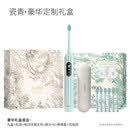 ApiYoo艾优电动牙刷情侣男女生款自动软毛声波生日礼物盒套装 瓷青豪华礼盒款【赠便携盒+配6支刷头+限定礼袋】
