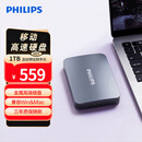 飞利浦（PHILIPS）1TB 移动硬盘 USB3.2Gen1 高速大容量21PD系列 2.5英寸 电脑机械硬盘 兼容Mac 外置存储办公家庭