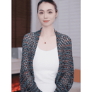 时尚炫彩遮肉针织百搭冰丝防晒披肩配 吊带裙配T桖外搭女士开衫 七彩