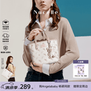 纽芝兰（NUCELLE）明星同款飞马小托特包2026新款斜挎菜篮子手提通勤女士包生日礼物 桃桃粉小号【可放ipad mini】
