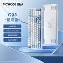 迈从 G98 V2客制化机械键盘gaet结构三模无线2.4G/有线/蓝牙98键配列f G98V2半极黑-烈焰橙轴
