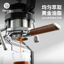 Hero双萃意式咖啡机手柄58mm木把手有底萃取不锈钢无底手柄配件