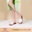 SAM EDELMAN山姆爱德曼26夏金银多色平底沙滩度假一字凉拖鞋雪糕贝拖女BAY 白色 建议选大一码 37.5 /美码7M