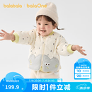 巴拉巴拉童装宝宝羽绒服秋冬季婴儿轻薄儿童外套上衣造型萌趣男童女童反季 黑白色调00491-208424107217 100 cm