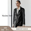 Massimo Dutti折扣季2026女装休闲通勤风长款真皮皮衣大衣外套04772632 黑色 L (CN 175/96A)
