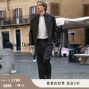 Massimo Dutti折扣季2026男装复古风仿旧真皮皮衣夹克03407476 深棕色 M (180/96A)