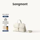 Songmont山下有松植鞣羊皮山行随游mini小挎包单肩斜挎手提通勤邮差公文包 余墨白 现货