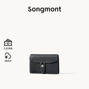 Songmont山下有松循迹系列钱包设计师款皮夹短款卡包夹礼物男女零钱包 烟墨黑
