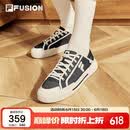 FILA FUSION斐乐潮牌WALLRIDE DX男鞋2025夏季一脚蹬帆布鞋板鞋