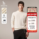 哈吉斯（HAZZYS）男装 针织男毛衣简约素净休闲圆领羊毛衫男ABYZD0CCX23