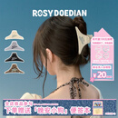 ROSYDOEDIAN RDD撇起系列闪钻抓夹 带钻发抓女款简约发卡鲨鱼夹发夹 黑色波点