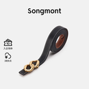 Songmont山下有松女士腰带双面自由搭配裤带头层牛皮装饰皮带 环环相扣S码 现货