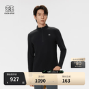 KOLON SPORT/可隆户外抓绒衣 男士保暖POLARTEC半拉链长袖T恤 LHZT5WN127-黑色 BK L 175/96A
