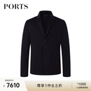 PORTS宝姿男装羊绒保暖舒适气质大衣外套MD9C004LWH004 藏青色 S