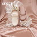 卡骆驰（CROCS）白鹿同款经典芭蕾鞋|211994 粉笔色-0WV   36 /37(230mm)  