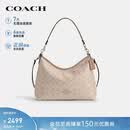 蔻驰（COACH）【品牌直供】女士LAUREL中号斜挎流浪包沙黄色升级款CEY95礼物
