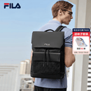 FILA 斐乐官方男士背包2026夏新款时尚休闲双肩包书包翻盖双肩包 正黑色-BK XS
