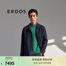 ERDOS 休闲翻领外套加厚保暖时尚男毛呢大衣 藏蓝 M 170/92A