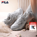FILA斐乐女鞋猫爪6代舒适运动鞋夏季老爹鞋网面透气轻便休闲鞋 雪白/太空银-SS 38