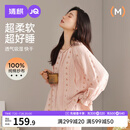 婧麒（JOYNCLEON）月子服纯棉春夏款纱布产后哺乳孕妇睡衣产妇家居服 粉L jyz181399