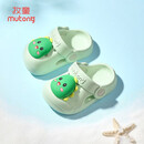 牧童儿童拖鞋夏男宝宝洞洞鞋软底女童卡通洗澡婴幼儿家居鞋奶龙绿160