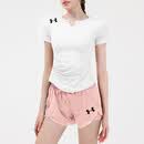 安德玛（Under Armour）瑜伽服套装女夏2026新款带胸垫普拉提训练短袖健身跑步运动上衣 白色+粉色 M