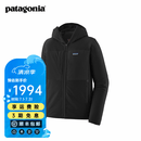 巴塔哥尼亚（Patagonia）男士R2户外防风保暖抓绒衣运动休闲连帽衫  Techface Hoody 83731 BLK 抓绒摩擦易起球浮绒 S  170/175(CM)  60/68(KG)