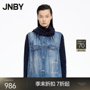 江南布衣（JNBY）【商场同款】26春夏新品马甲牛仔复古宽松棉质休闲通勤5Q3512990 995/牛仔洗蓝 S