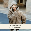 加拿大鹅（Canada Goose）Alberni女士双面羊毛抓绒飞行员夹克大鹅外套 7068W 9410 沙漠色 S