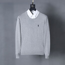 RALPH LAUREN 拉夫劳伦RL拉夫劳伦保罗针织毛衣圆领刺绣小马标 灰色 L