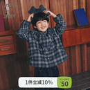 jnby by JNBY[秀场同款]江南布衣童装趣味小熊棉衣A型时尚冬男女童1P0B10810 966/黑灰格 110 cm