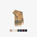 博柏利（BURBERRY）【礼物】围巾男女 格纹羊绒围巾 典藏米色