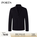 PORTS宝姿男装羊绒保暖舒适气质大衣外套MD9C004LWH004 藏青色 S