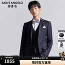 报喜鸟西服套装男装秋季款男士时尚正装结婚西装新郎婚庆西服西裤套装男 星宇蓝-两扣 52 A(185/104) /请备注腰围或裤子