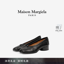 MAISON MARGIELA马吉拉Tabi分趾高跟芭蕾舞鞋做旧褶皱单鞋3cm T8013黑色 39