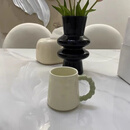CRHMMFLF奶油风水杯家用一套整套客厅茶几感陶瓷杯子茶具杯具套装礼盒 单个珠把杯子 樱花粉