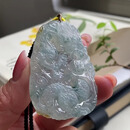 艺品匪萃【云水出锋】冰种飘蓝花厚庄生肖龙 翡翠牌A货挂件60310002