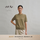 1436超精纺100+系列2024秋冬新品全成型工艺精纺圆领半袖女套衫40256 藻绿 L 165/88A