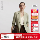 朗姿【Basic衣橱】律师系列气质职业通勤时尚百搭西装西服上衣 卡其绿色 L