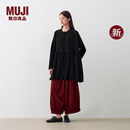 MUJI IDEE 女式细条灯芯绒长袖罩衫女装女士上衣26年秋季新品GA79CC6A 黑色 均码 （165/88A）