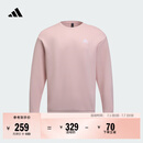 adidas休闲加厚圆领运动卫衣套头衫男女阿迪达斯官方轻运动   浅粉   L