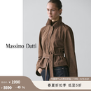 Massimo Dutti折扣季2026女装绒面羊皮革真皮皮衣夹克04714674 棕色 S (CN 170/88A)