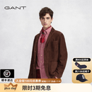 GANT/甘特2025秋冬新款男装棕色西服版羊反绒复古休闲麂皮衣外套 210-咖色 L