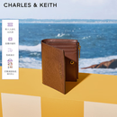 CHARLES&KEITH质感纯色包包女包多卡位短款钱包女士生日礼物送女友CK6-10680907 Chocolate巧克力色 XXS