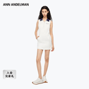 ANN ANDELMAN官方直营2026年新品休闲简约撞色翻领无袖连衣裙女 白色 S