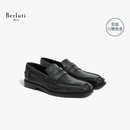 BERLUTI 早秋男鞋Mont-Thabor一脚蹬乐福鞋 缎黑色 42 080