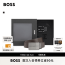 BOSS博斯【礼盒装】男士26年秋季新款针扣和饰牌搭扣双面皮革腰带 002-黑色 EU:ONESI